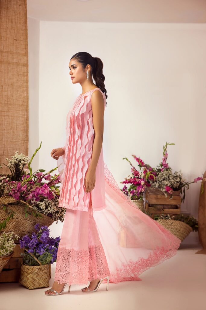 Pearl Pink Raw Silk - Image 4