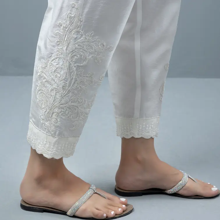 White trouser design on sale 2019