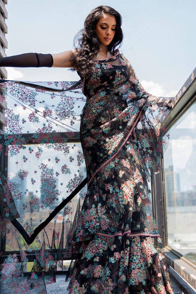 Tranquil Mist Saree - Image 9