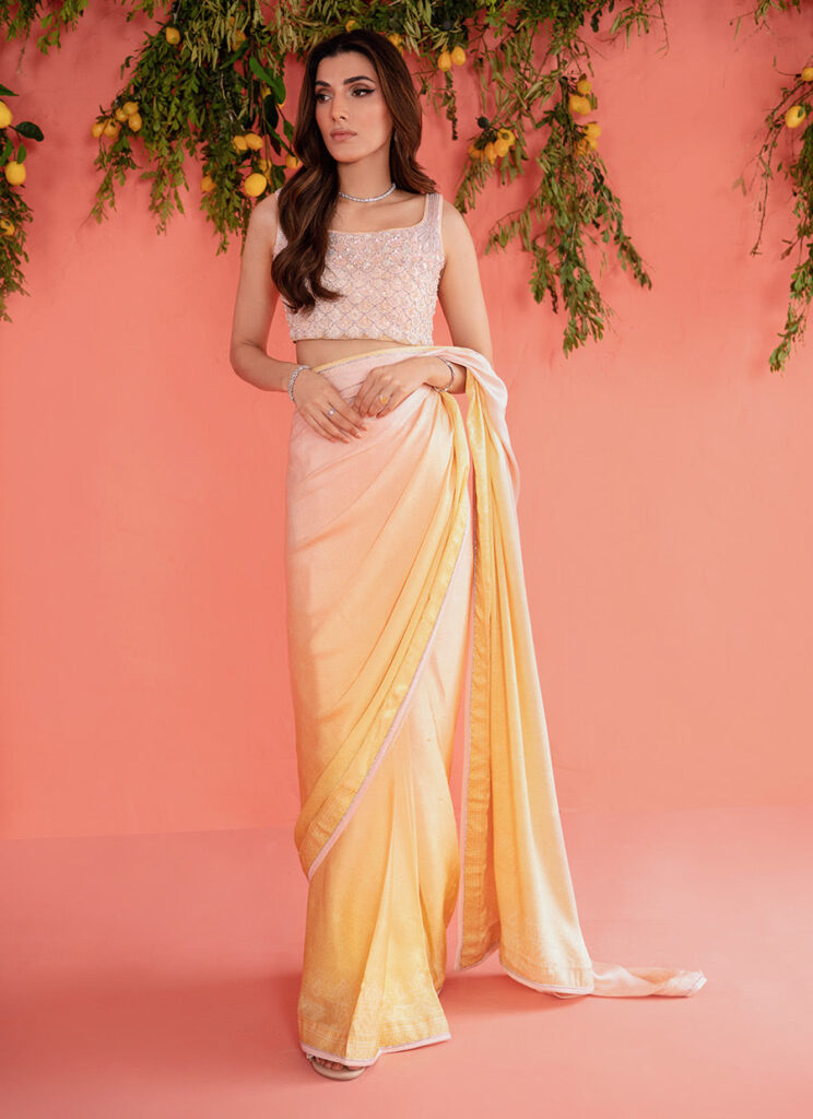 Rumi Charmeuse Saree - Image 3