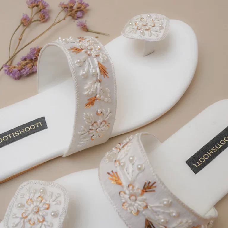 Chameli White Slides - Image 3