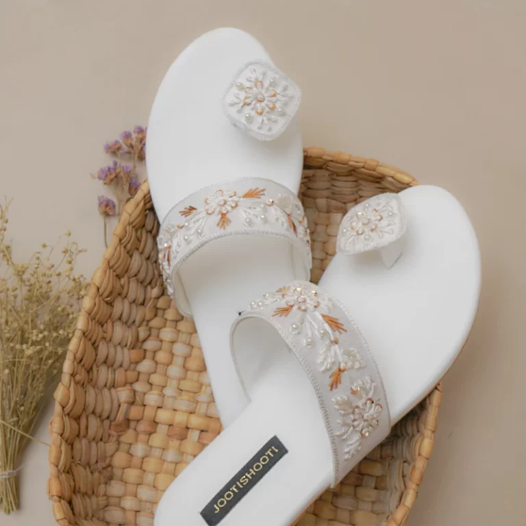 Chameli White Slides - Image 2