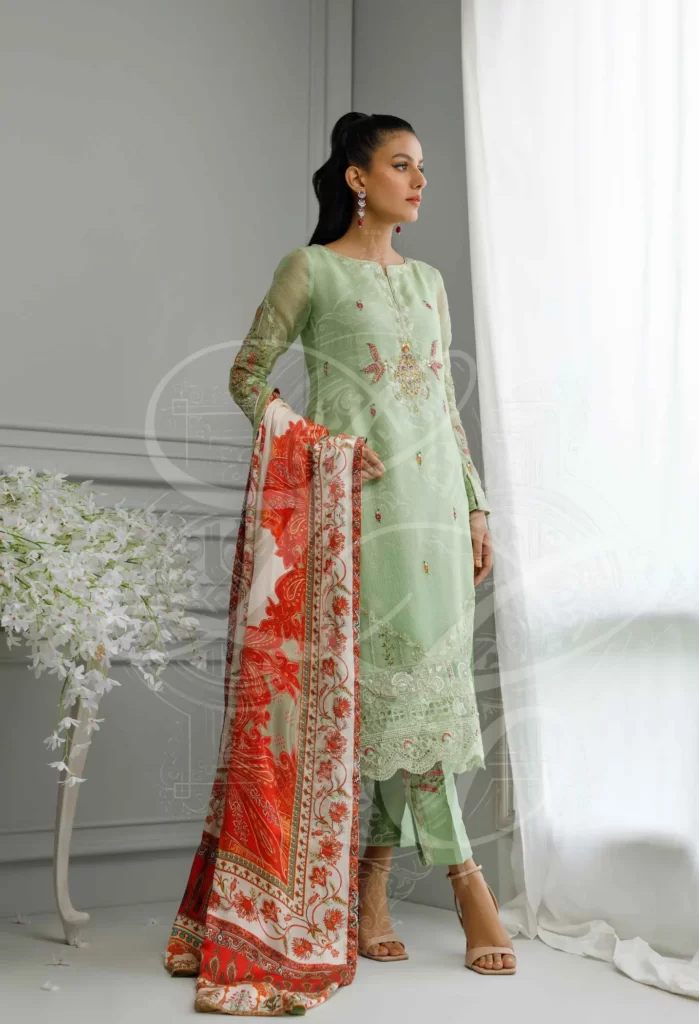 Sage Green Shirt And Pant Set