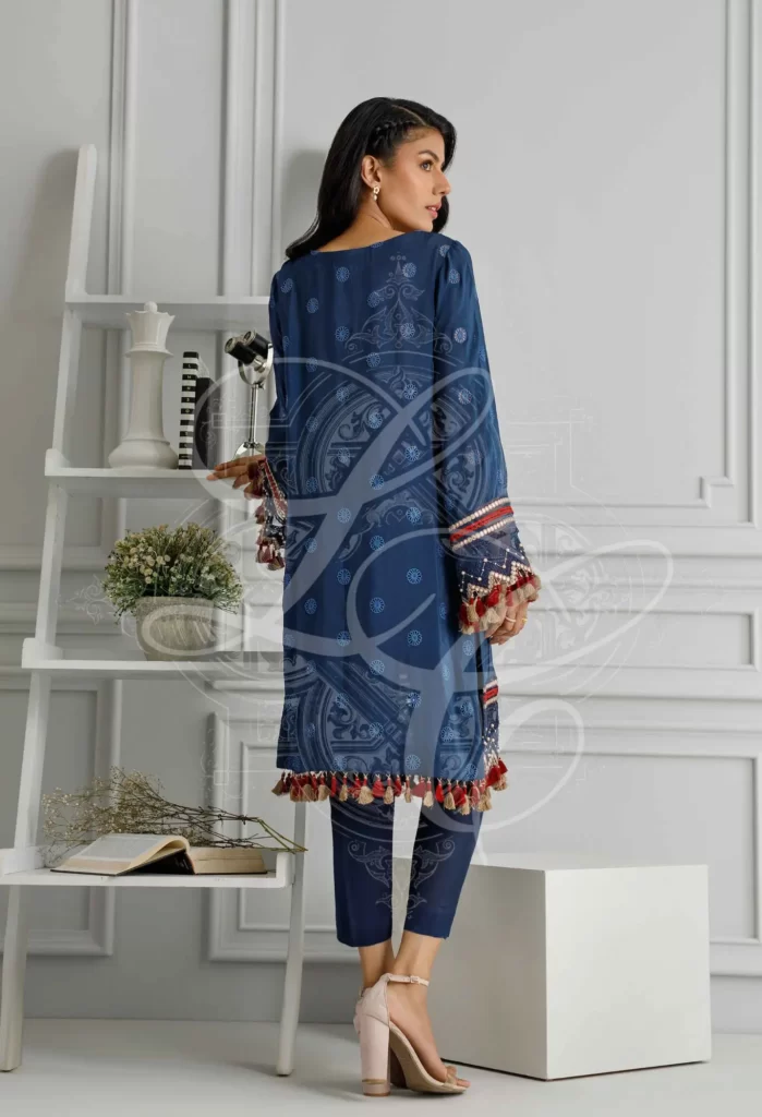 Navy Kurta Set - Image 3