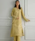 Mustard Printed Co Ord Set