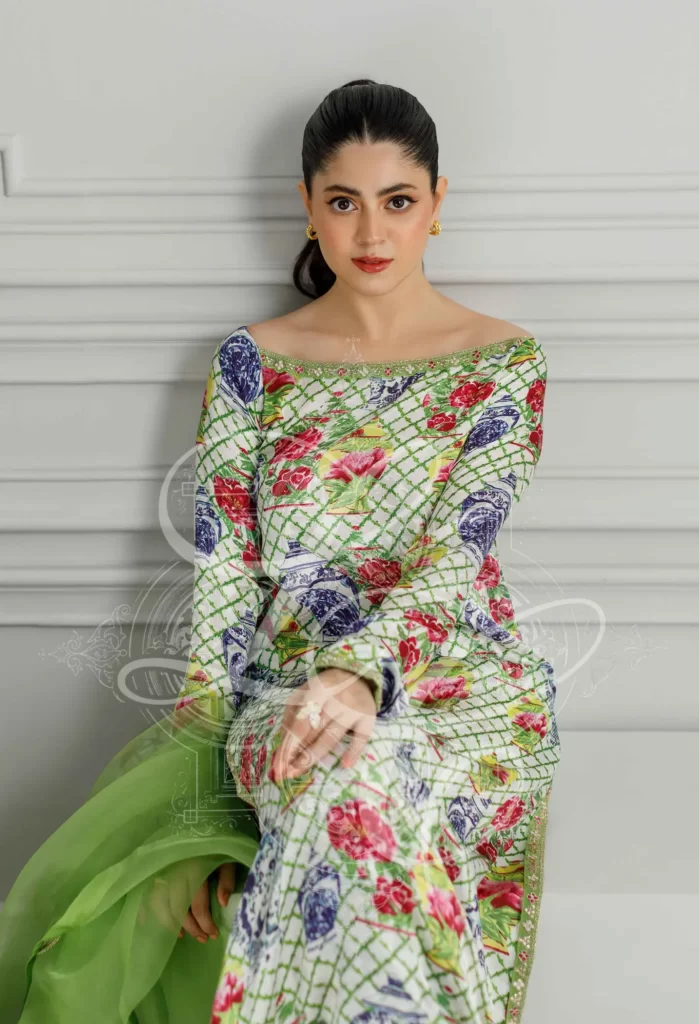 Lime Green Printed Co Ord Set - Image 2