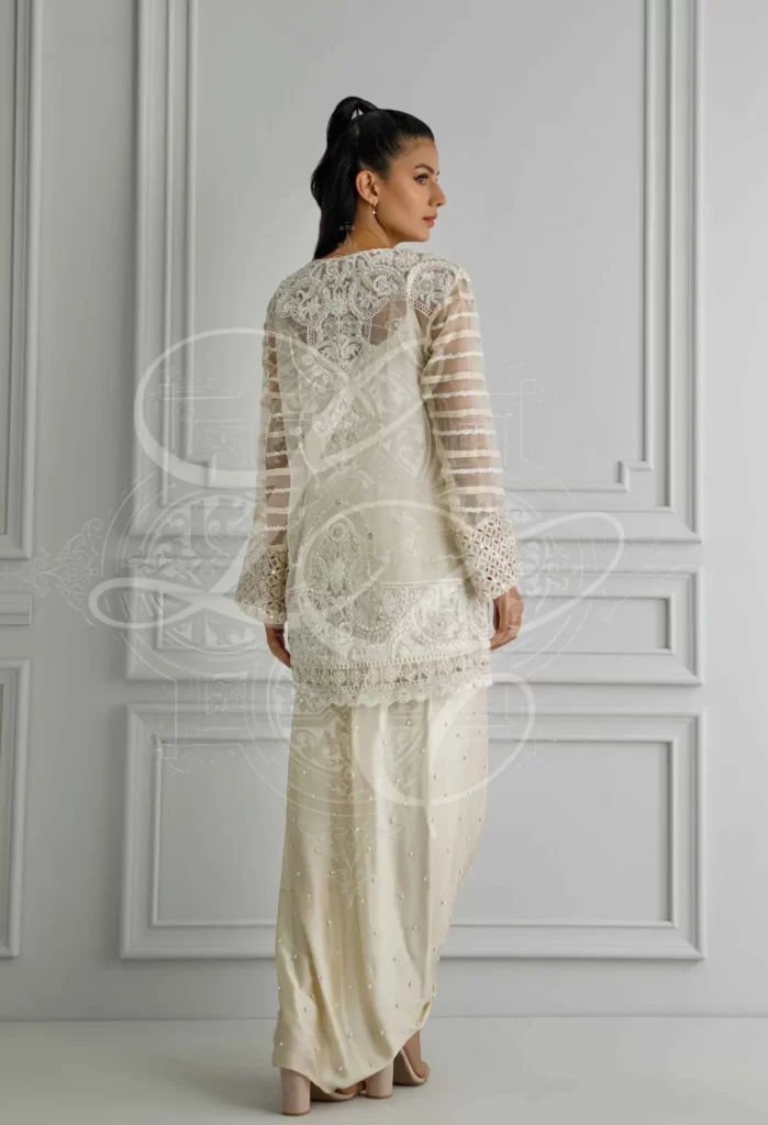 Cream Coat And Sarong Set - Image 3