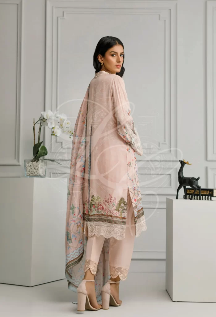 Pink Printed Shalwar Set - Image 3
