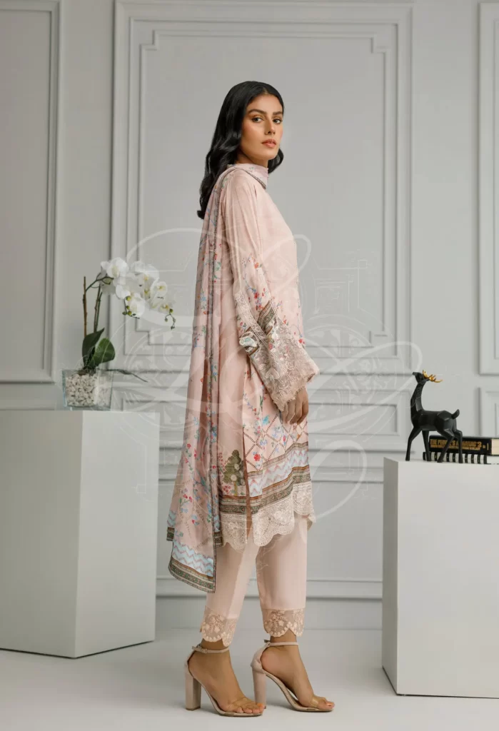 Pink Printed Shalwar Set - Image 2