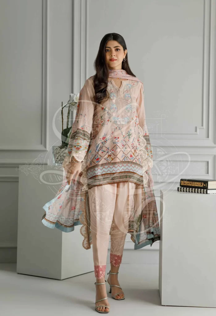 Light Pink Printed Set