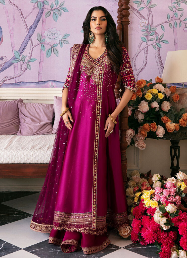 Narina magenta kalidaar and dupatta