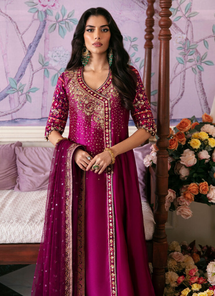 Narina magenta kalidaar and dupatta - Image 6