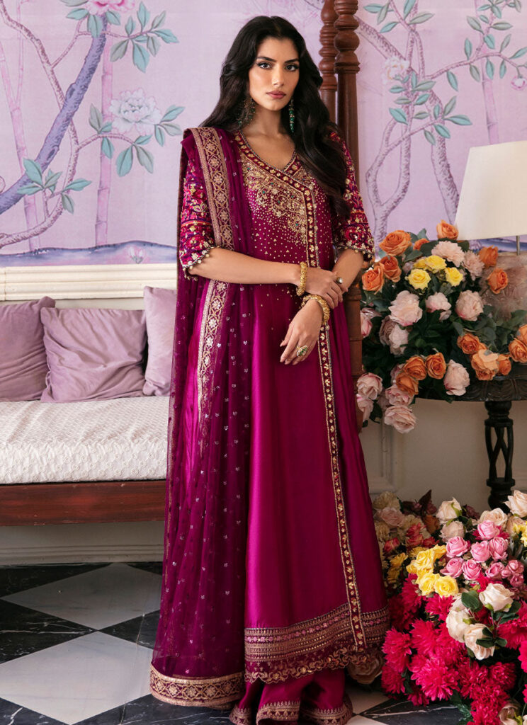 Narina magenta kalidaar and dupatta - Image 2