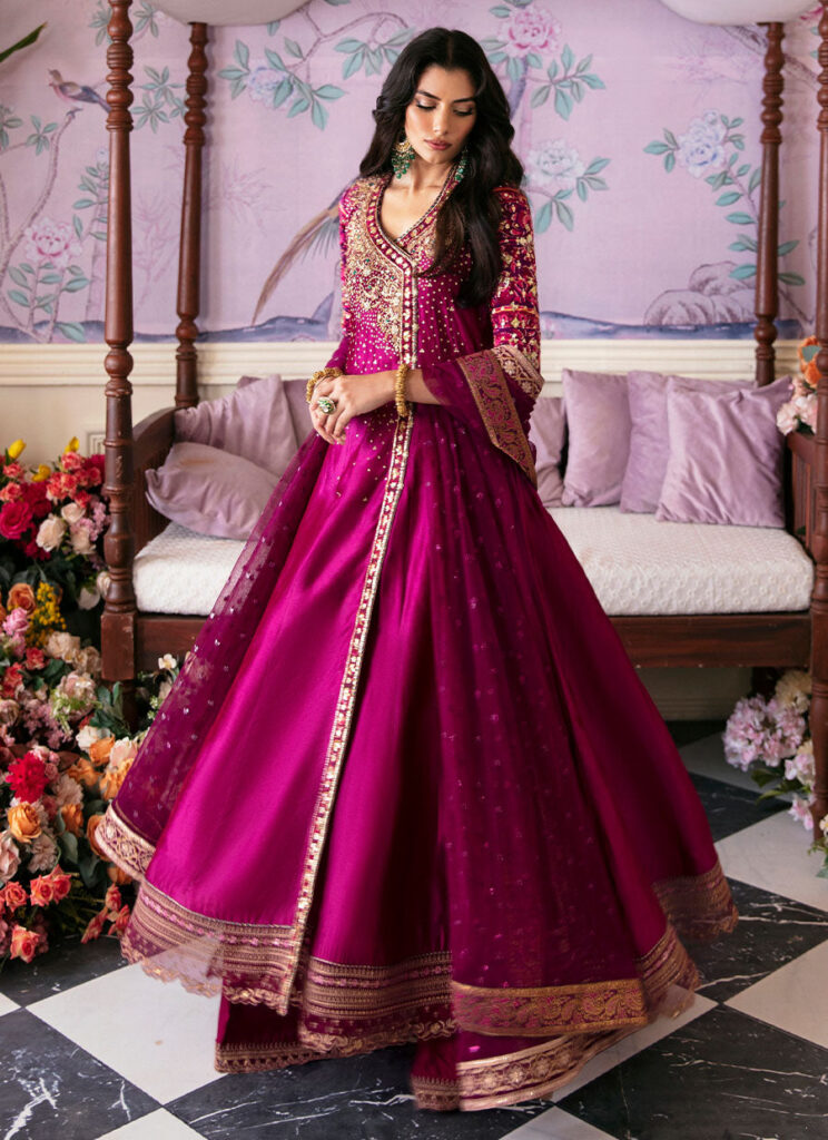 Narina magenta kalidaar and dupatta - Image 3