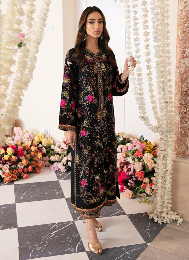 Pinar black shirt and dupatta - Image 5