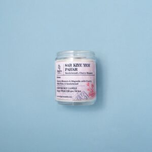 Sar Kiye Yeh Pahar (Sandalwood & Cherry Blossom) - Hand-poured Scented Soy Candle