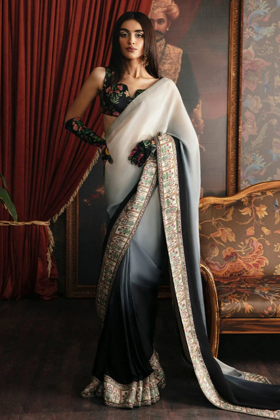 Ivy Drape Saree and Blouse with Belt