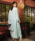 Korean Silk Ferozi Set – SHK-1144 - Image 5