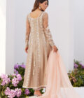 Charlene Sand Embroidered Kalidaar With Dupatta - Image 3