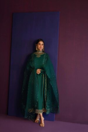 Bottle Green Silk