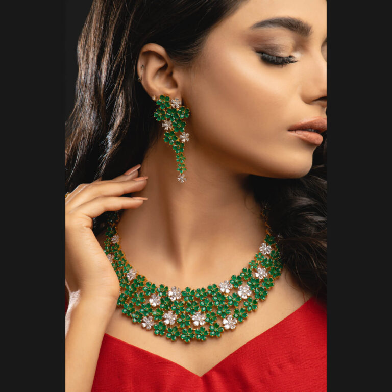 Floral Emerald Set