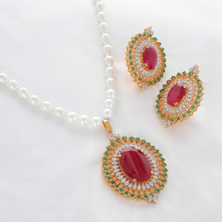 Ruby Pearl Set