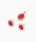 Blossom Ruby Stud Set - Image 2