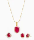 Blossom Ruby Stud Set - Image 4