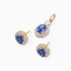 Blue Sapphire Oval Set