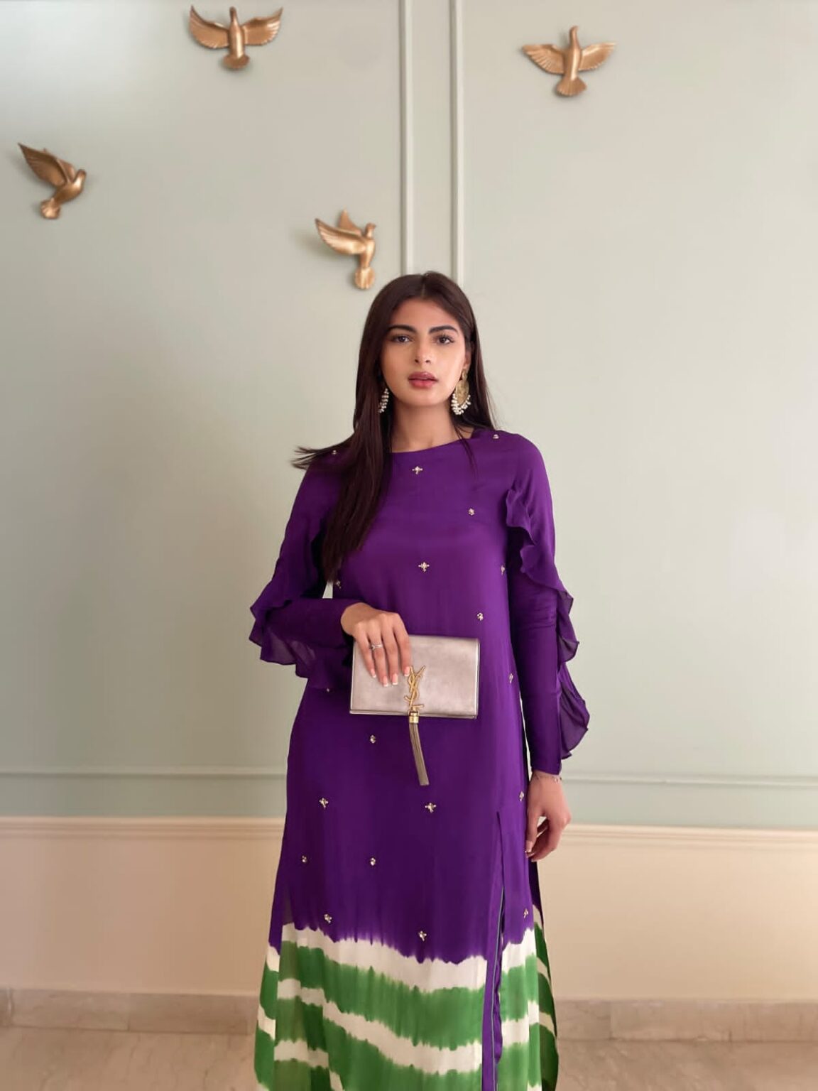 Anam Akhlaq Clothing Designer Plum Fusion Ensemble Pakistan Anam Akhlaq Clothing Designer Plum Fusion Ensemble Pakistan