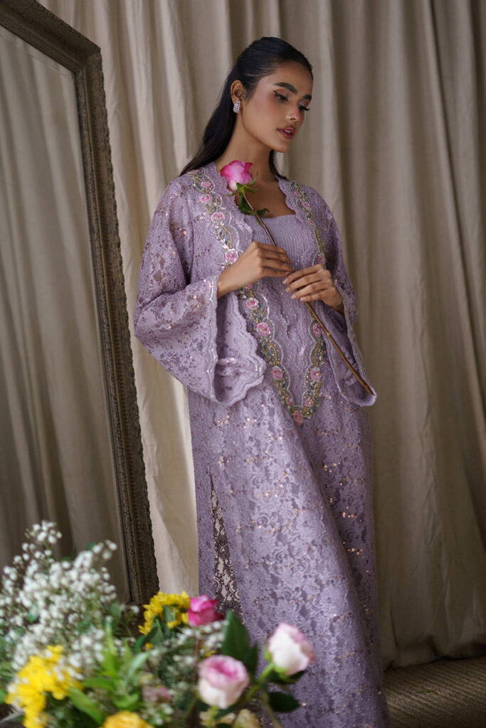 Lilac Sequence Lace With Jumpsuit - Image 8