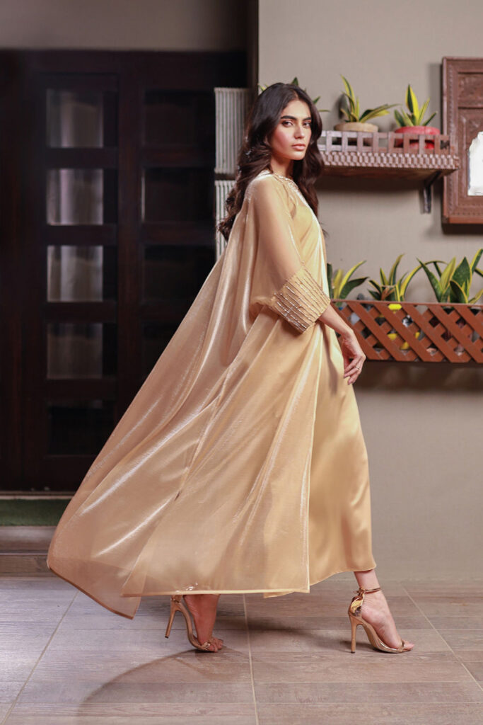 Rose Gold Hand-Embroidered Shrug Set - Image 6