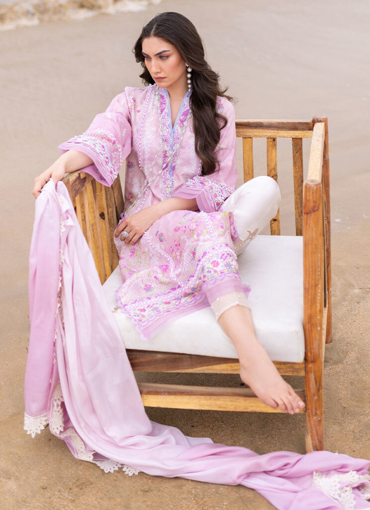 Sydney Blush Shirt And Dupatta - Image 10