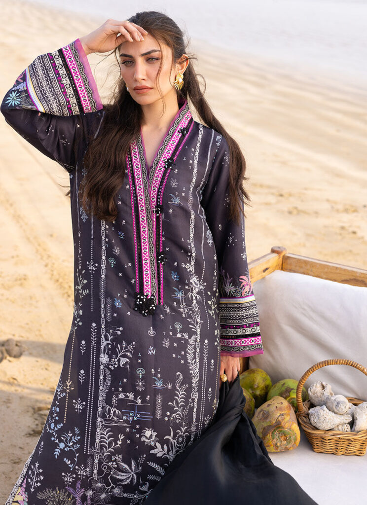 Suri Onyx Shirt And Dupatta - Image 5