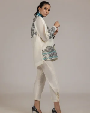 Soha Monochrome - Peacock Top
