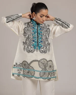 Soha Monochrome - Peacock Top