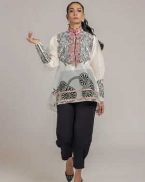 Soha Monochrome Fuschia Top