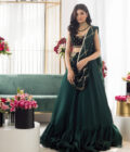 Emerald Choli With Khaddi Silk Lehnga