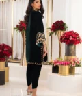 Emerald Front Open Kurta with Shalwar - Image 2