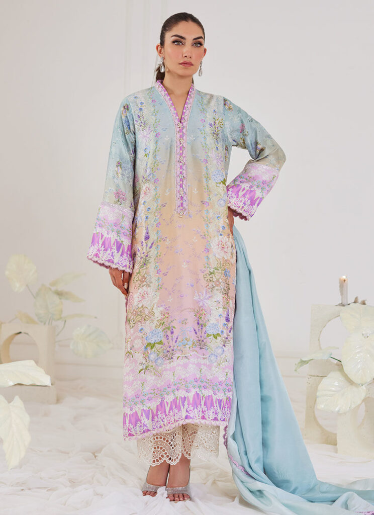 Teresa Ombre Shirt And Dupatta - Image 4