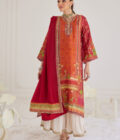 Paulina Rust Shirt And Dupatta - Image 4