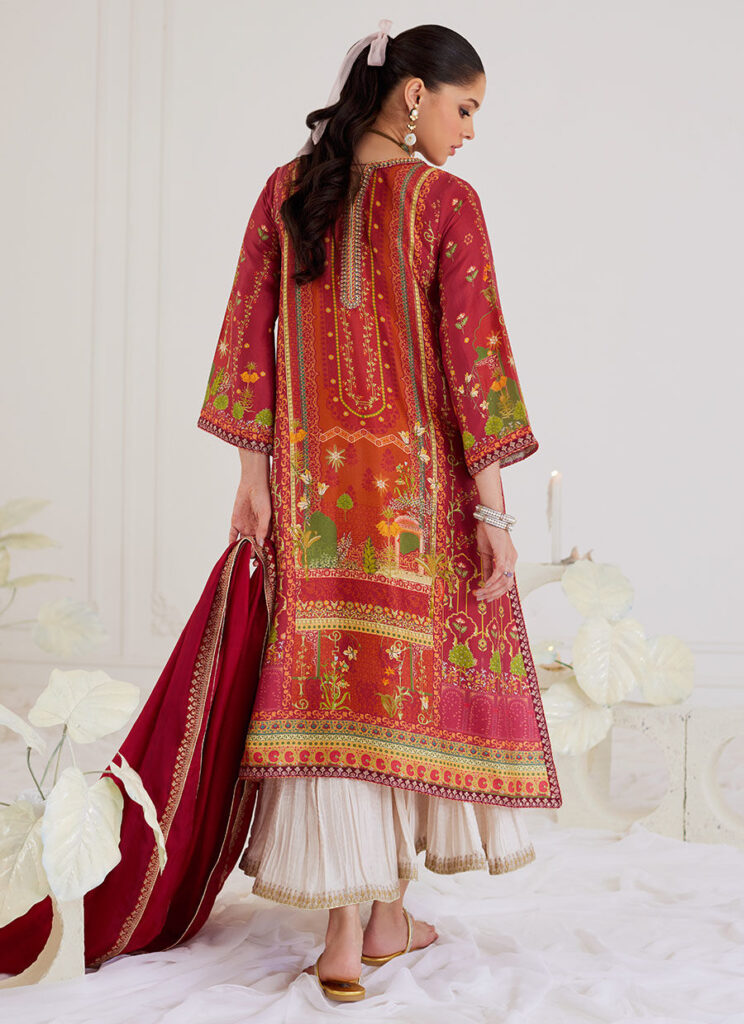 Paulina Rust Shirt And Dupatta - Image 2