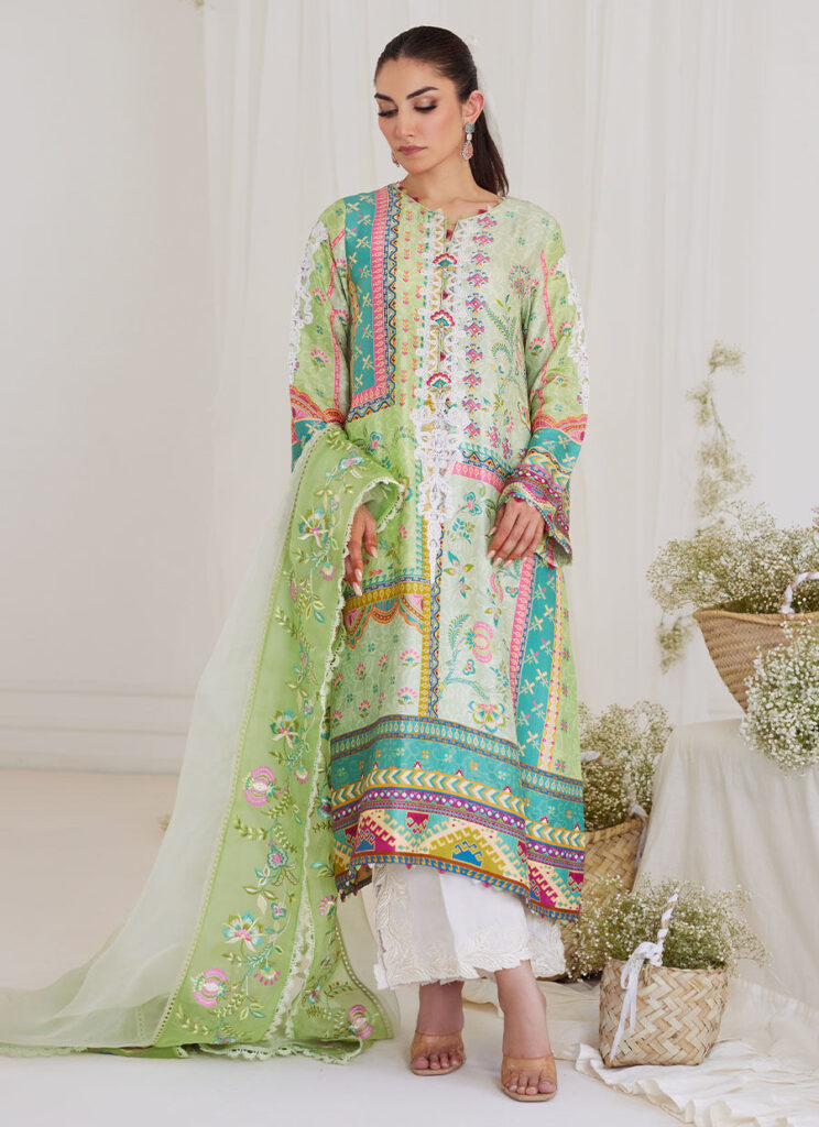 Marta Apple Green Shirt And Dupatta - Image 5