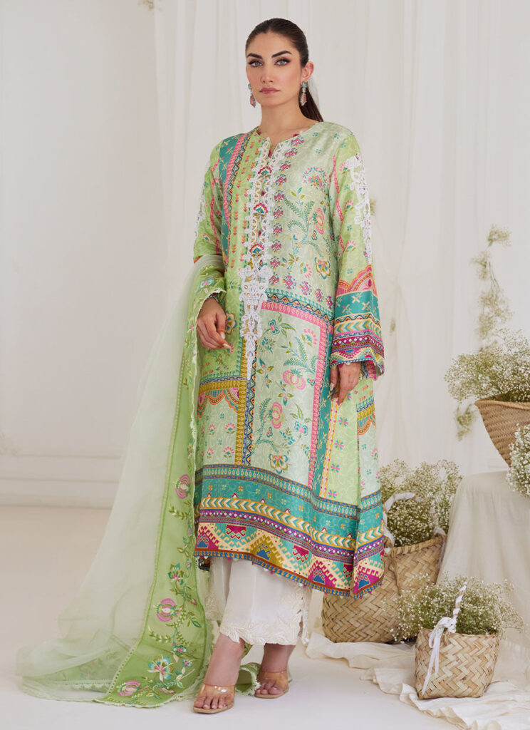 Marta Apple Green Shirt And Dupatta - Image 2