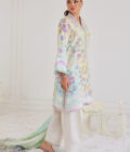 Paz Aqua Shirt And Dupatta - Image 2