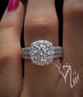 Zircon Cushion Solitaire Ring