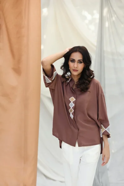Gold & Silver Patch Work Shirt