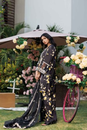Monochrome Sunburst Silk Ensemble