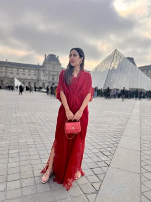 Sia Kaftan In Ruby Red