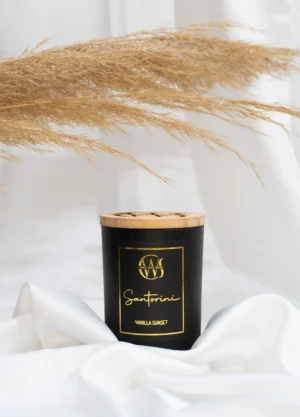 Santorini Candle with a Roasted Vanilla Scent
